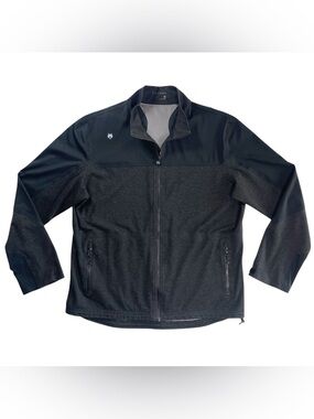 Greyson Full Zip Jacket Mens L Gray Long Sleeve Performance Softshell Golf